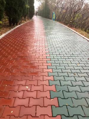 China Recycled color outdoor rubber bone shape rubber tile for sale