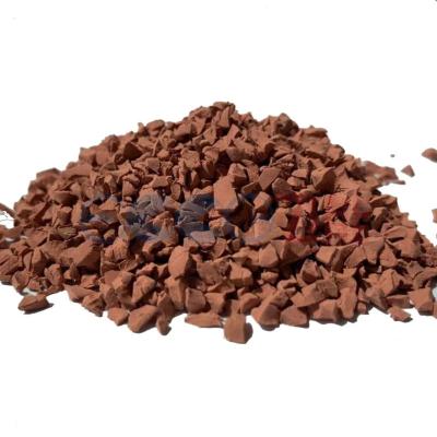 China Cutting Red Color EPDM Crumb Rubber Granules For Playgrounds for sale