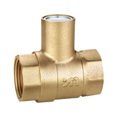 China 1101 Brass Ball Valve FxF threaded Nature brass looking with Magnetic Lockable stem sizes DN15 DN20 DN25 DN32 DN40 DN50 for sale