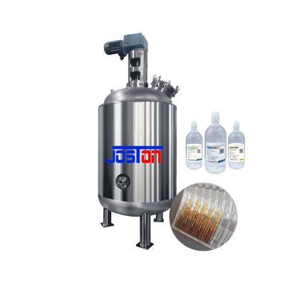 China Stainless Steel Pharmaceutical Water Injection Solution Preparation Mixing Tank With Agitator for sale
