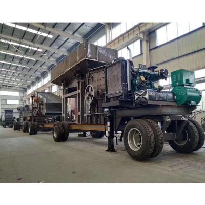 China Equipamento móvel de trituração e triagem para produção de pedras de pedreira à venda