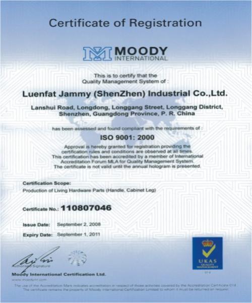 Certificate of Registation - HongYangQiao (shenzhen) Industrial. co,Ltd