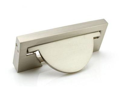 China Zinc Square Concealed Drawer Pulls , Pearl Silver Insert Dresser Pulls Hidden Cabinet Handles for sale