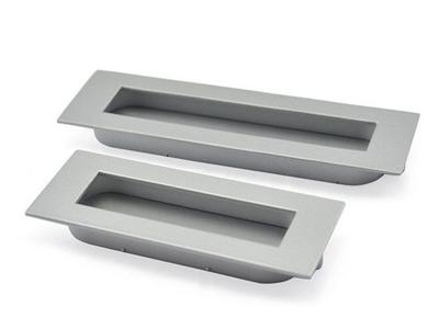 China Hardware nivelado Recessed prata da mobília dos punhos do vestuário do quadrado 96mm do zinco das trações do armário da pérola à venda