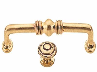 China Tirones de cristal de la puerta del oro de la cocina del armario de los tiradores de puerta del cuarto de baño retro del cinc en venta