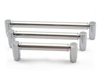 China Kitchen Aluminum Cabinet Handles T bar Chrome Zinc Pulls Assembly Zamark Simple Drawer Handles for sale