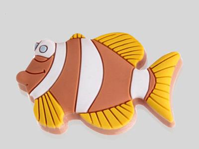 China Clown Fish Rubber Knobs Soft PLastic Kids Bedroom Dresser Knobs Decorative Lovely Handles ISO Approved for sale