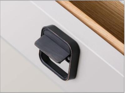 China O anel quadrado escondido preto dos botões/armário do armário de cozinha das trações da gaveta da escova puxa os encaixes da mobília à venda