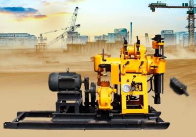 China Portable Crawler Water Well Drilling Rig Machine / Spt Gold Mining Core Sample Drilling Rig for sale