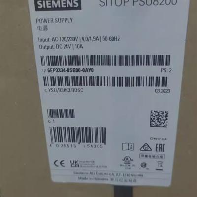 중국 10A 6EP3334-8SB00-0AY0 전원 공급 SITOP PSU8200 전원 모듈 판매용