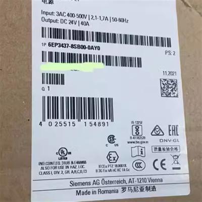 중국 안정적인 SITOP 전원 공급 40A 6EP3437-8SB00-0AY0 PSU820 조정 판매용