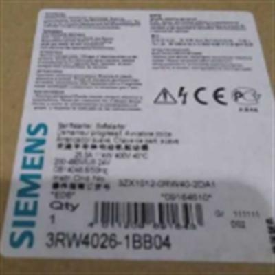 China S0 25A Siemens SIRIUS 3RW4026-1BB04 11kW / 400V Soft Starters for sale