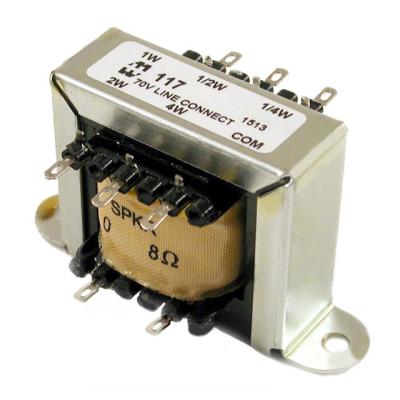 China Chassis Mount 117E16 chip Transformers 16W Sound Distribution Transformer for sale