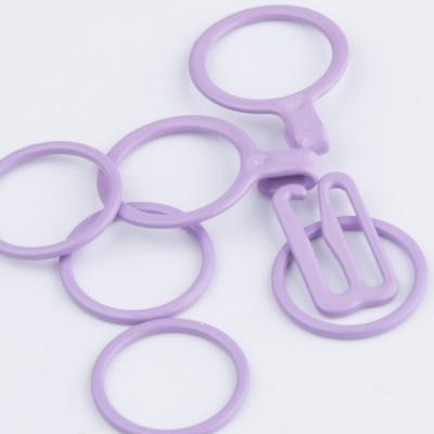 China DTM Purple 15mm Metal Bra Hooks , Swimsuit Bra Hooks for sale