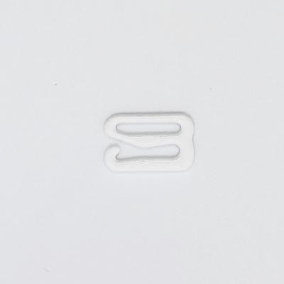 China White Eco Friendly Nylon Coated Metal Bra Hooks 12mm for sale