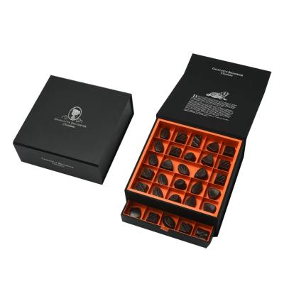Китай Коробка конфеты черной коробки упаковки еды шоколада Handmade роскошная бумажная пустая продается