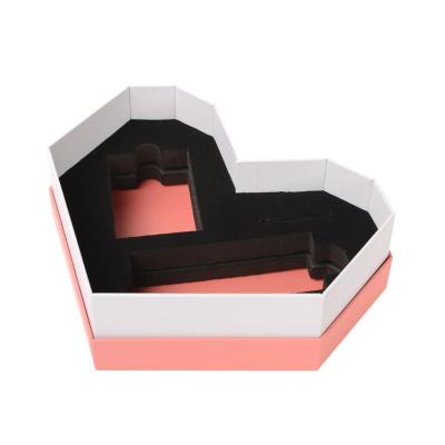 China O coração vazio cor-de-rosa de Eco deu forma ao presente Brownie Packaging Box das caixas do chocolate à venda