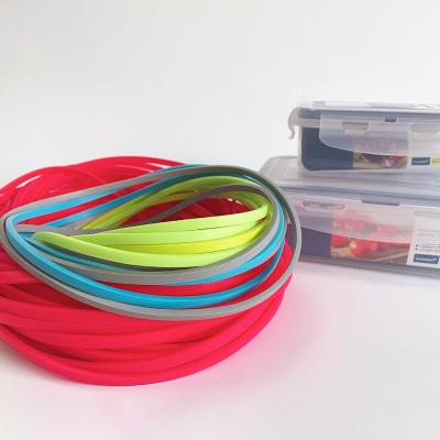 China Airtight Lunch Box Silicone Rubber Sealing Gasket Ring For Food Container for sale