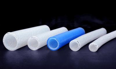 China Medical Grade Platinum Cured Silicone Tubing , High Temp Braided Hose Natural Color for sale