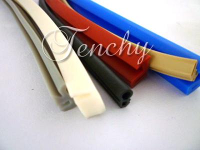 China Waterproof Flexible Silicone Seal Strip Dust Resistant , Shore 60A To 90A for sale