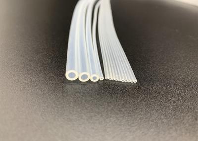 China Tubería clara sacada de la goma de silicona, tubería de diámetro bajo del silicón del OEM en venta