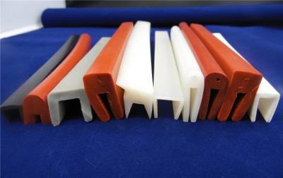 China Pure Extruded Silicone Rubber Profiles , Silicone Door Weatherstripping for sale