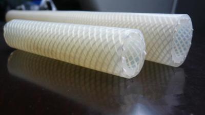 China High Purity Braided Silicone Tubing LFGB Approved For Pressurized Fluid Transfer for sale