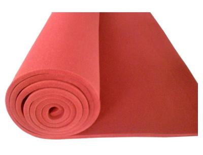 China Red 1 Meter Wide High Temperature Silicone Foam Sheet With FDA Certified for sale