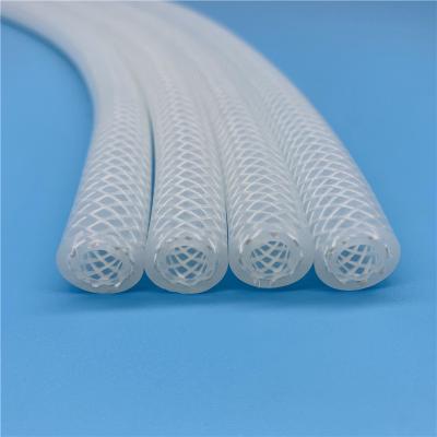 China Flexible Reinforced Polyester Braided Silicone Hose Transparent for sale