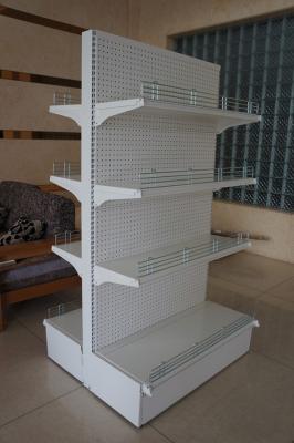 China Double Sided Supermarket Display Racks System , Metal Store Shelving for sale