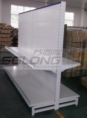 China Economic Supermarket Display Racks Light Duty Shelf 50kg - 100kg Capacity for sale