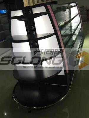 China Professional Retail Gondola Shelving , Cosmetics Display Racks With LED Light for sale