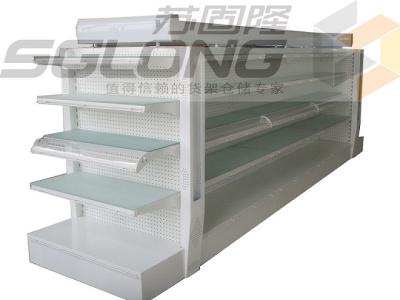 China Metal Lotion Shelf Single / Double Sided Gondola Shelving Color Optional for sale