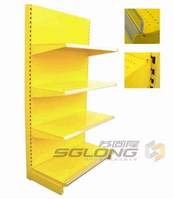 China Plain Back Gondola Wall Units For Pharmacy / Convenience Store Shelving for sale