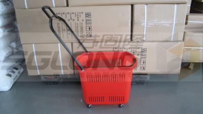 China Single Handle Supermarket Shopping Baskets With Customized Logo for sale
