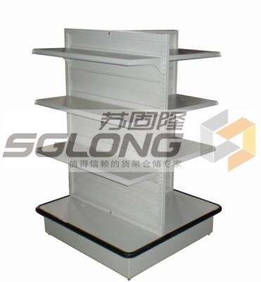 China Four Way Supermarket Display Shelves Convenience Store Racks Q195 Material for sale
