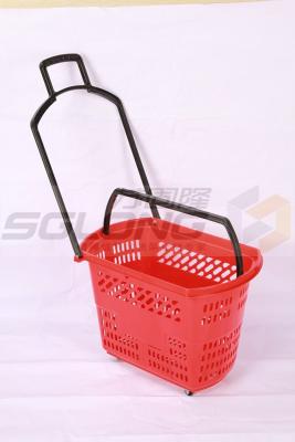 China 45L Durable Supermarket Shopping Baskets HDPP Marerial 600 X 390 X 400 mm for sale