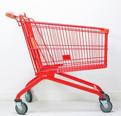 China Warehouse / Supermarket Wire Shopping Carts Hand Trolley 1015 X 590 X 1035 mm for sale