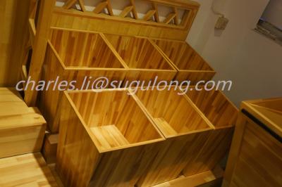 China Fruit And Veg Display Units Wooden Craft Stand For Supermarket / Grocery Store for sale