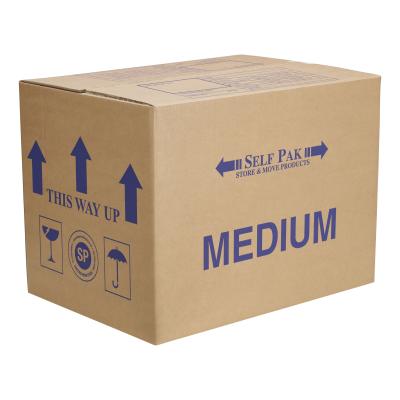 China Medium Sized Cardboard Storage Box For Paperback Books Pots And Pans for sale