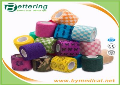 China First Aid Care Cohesive Bandage Wrap , Colored Self Adhering Gauze Bandage for sale