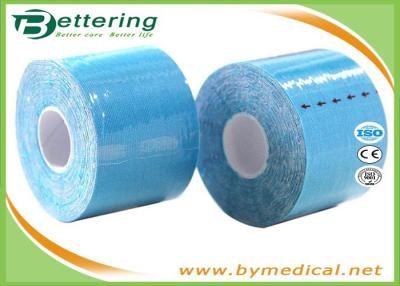 Chine Bande de cinésiologie de soutien de muscle pour des douleurs de dos, physio- couleur sportive de bleu de la bande 5cmX5m à vendre
