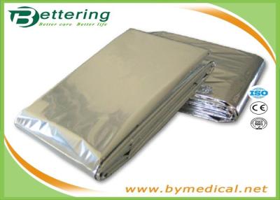 China Outdoor Emergency Survival Rescue Blanket , Silver First Aid Foil Blanket for sale