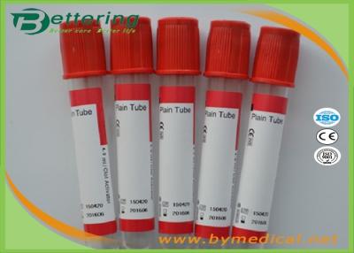 China Tubos de la colección de la muestra de sangre del vacío, tubo de la sangre del top rojo para la prueba clínica de la sangre en venta
