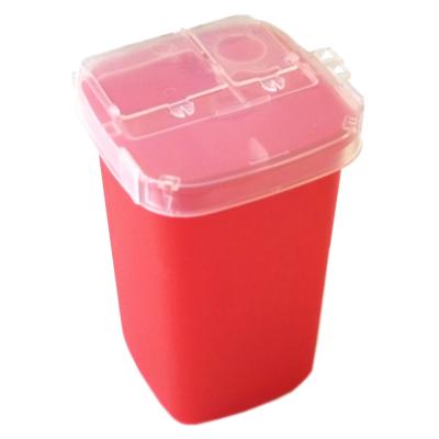 China Disposable Sharp Needle Disposal Container , Red Medical Sharps Box For Needles for sale
