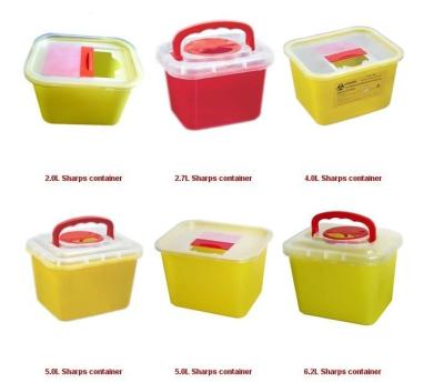 China Disposable Medical Sharps Container Fluid Leak Resistant F/R/T/Y Shape Available for sale