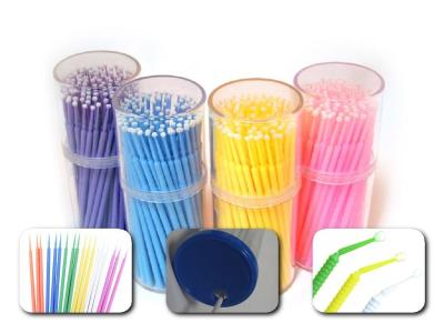 China Plastic Disposable Dental Supplies Dental Micro Brush Applicator For Between Teeth for sale