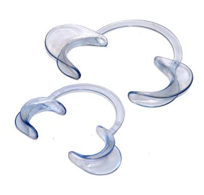 China Clear Plastic Dental Teeth Whitening Cheek Retractor Mouth Opener C Type for sale