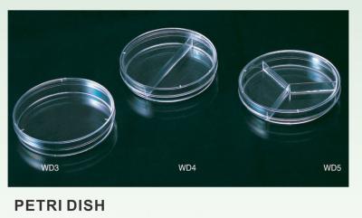 China Plastic Sterile Disposable Petri Dishes 90mm , Round Shape Disposable Petri Plates for sale