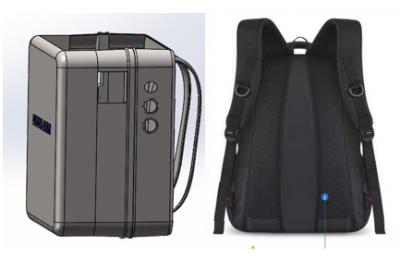 Китай Тип машина рюкзака чистки лазера портативной машинки 372mm, ржавчина 100W очищая лазер продается